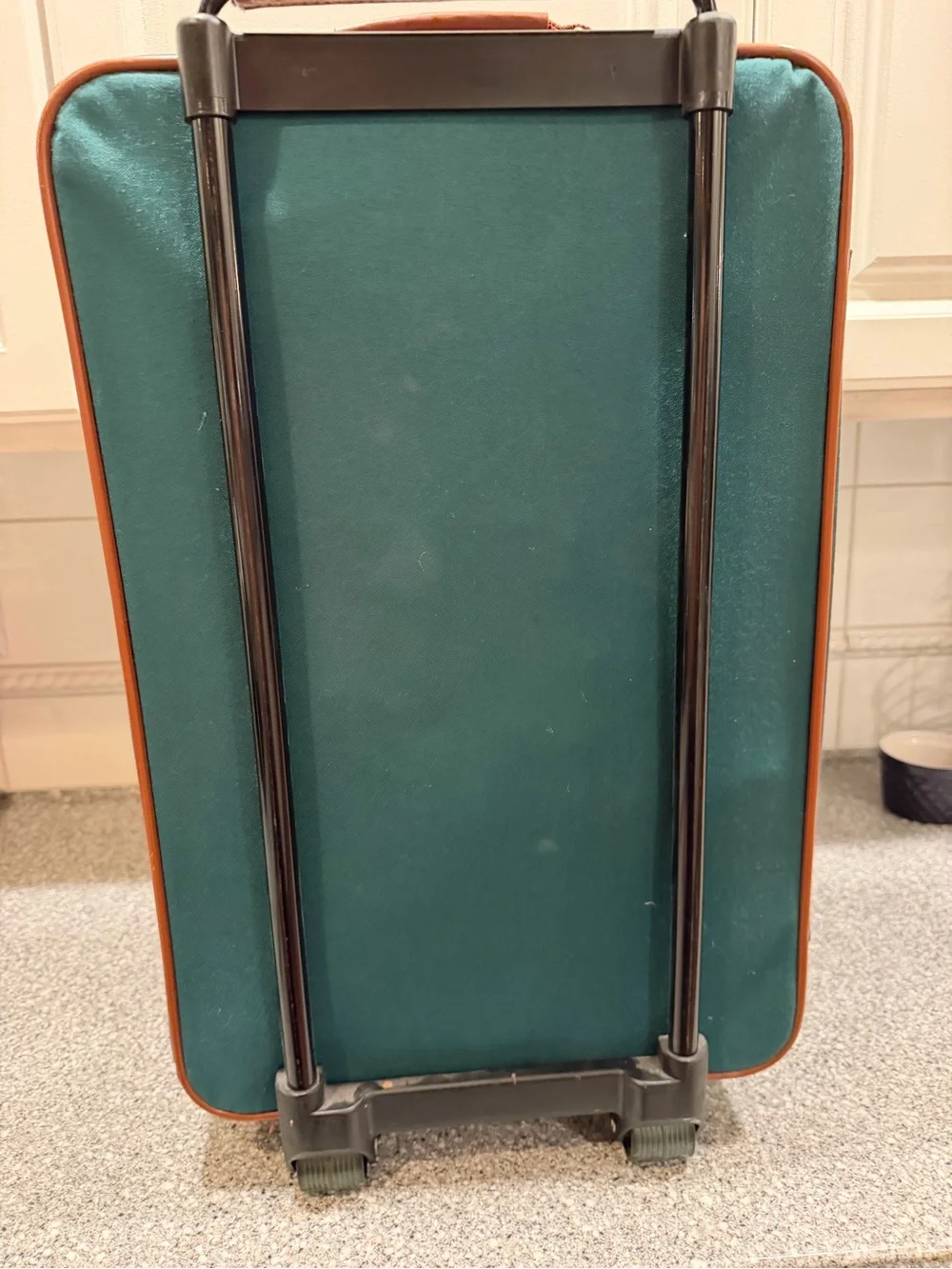 Vintage Polo Ralph Lauren Hunter Green Rolling Suitcase 1980s Carry-On Luggage